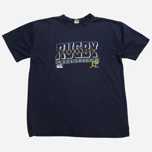 Mens Vintage 90s Skater Australian Wallabies Navy Baggy Oversized Fit T-shirt